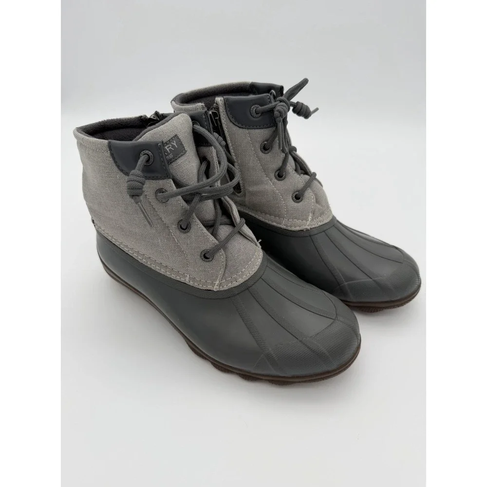 Sperry Women's Top-Sider Saltwater Duck Boots Gray Size 6.5 Waterproof STS84447